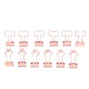 30 Pcs Binder Clips Powerful Clamping Force Deer Bone Shapes