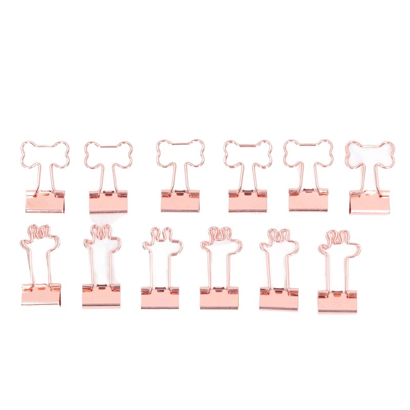 30 Pcs Binder Clips Powerful Clamping Force Deer Bone Shapes