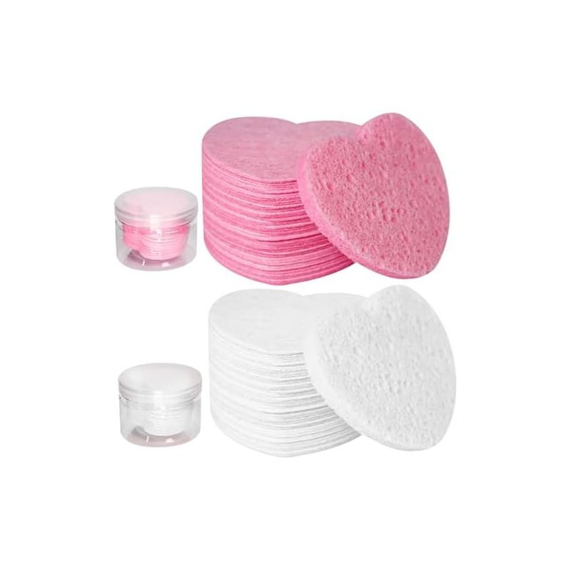 Esponjas faciales de limpieza 50 unidades reutilizables con forma de