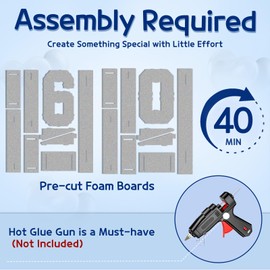 imprsv Marquee Numbers Silver 60th-Birthday Decorations: Large 3ft Light Up Number Grey 60 Birthday Decoration for Women Men Sixty Year Old Anniversary Party Decor Backdrop Big Mosaic Number 60 with Banner