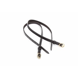 Shires Blenheim Childrens Leather Spur Straps Black