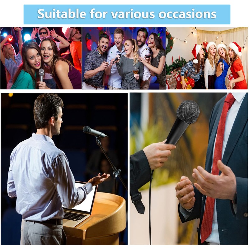 100PCS Microphone Cover Disposable Non-Woven Microphone Windscreen Protective Cap Karaoke