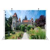 CORFOTO 5x3ft Fabric Hungary Bory Castle Photo Backdrop Castle Garden