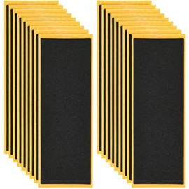 ACFELLE 110mm x 38mm Black Wooden Fingerboard Skateboard Foam Grip Tape Stickers (18)