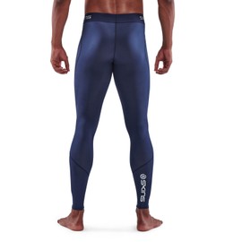 Skins Series-1 Men's Premium Compression Long Tights-Improved Circulation, Reduce Soreness for Running, Hiking & Workouts Navy Blue