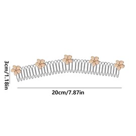 3Pcs Stretchable Invisible Flower Hair Clips-U Shape Hair Finishing Fixer Comb,Stretchable Hair Pin, Cute Invisible Hair Holder,U Pin Hair Styling Tools Hair Accessories,Clips and Barrettes,White