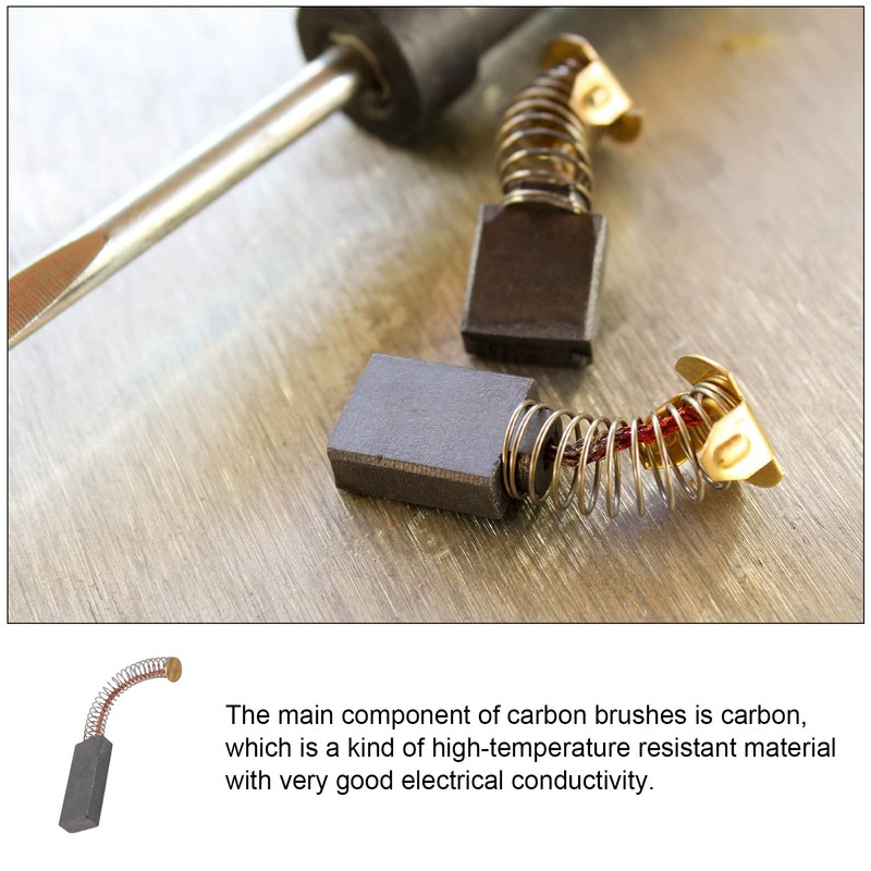 Rebower Carbon Brush [For Power Motor] - 6mmx10mmx30mm/Black