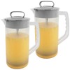 Hlimior 2 Pack Mixing Pitcher for Drinks 2 Quart/ 64oz