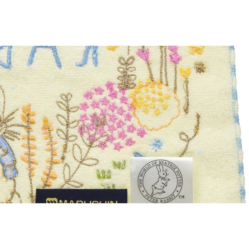 Marushin 5605004900 Hand Towel, Peter Rabbit 9.8 x 9.8 inches