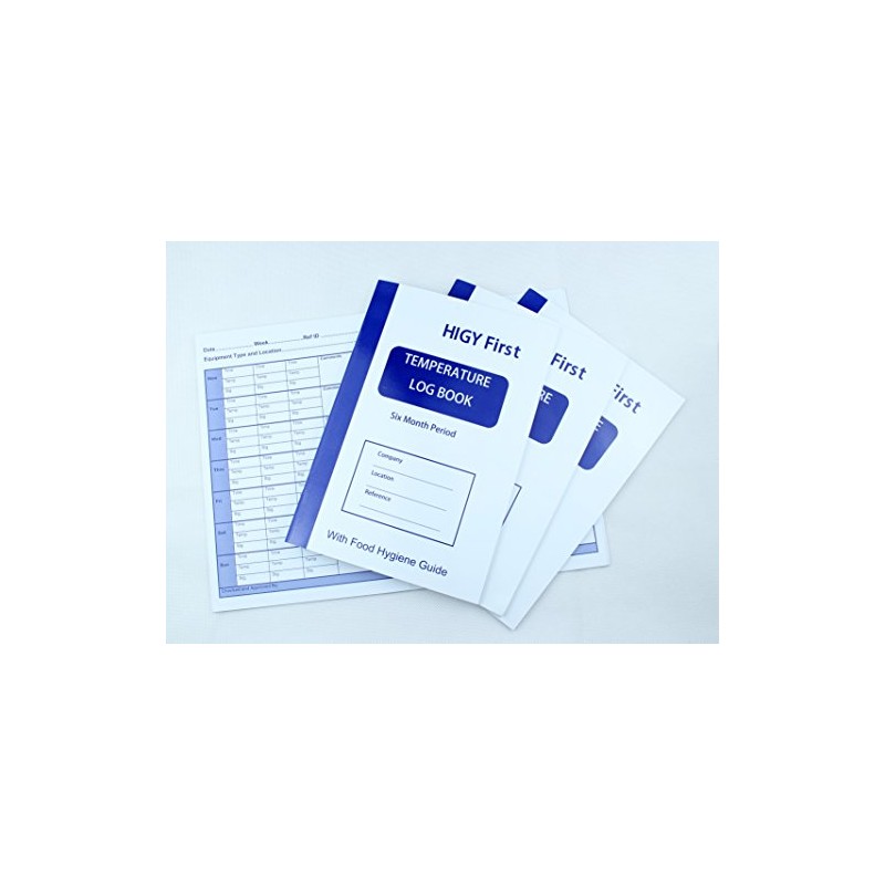 Hygi First Temperature Log Book A5 for recording appliance temperatures