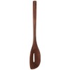 Tovolo 81-29323 Wooden Slotted Cooking Utensil, Toasted Beechwood Kitchen Spoon,