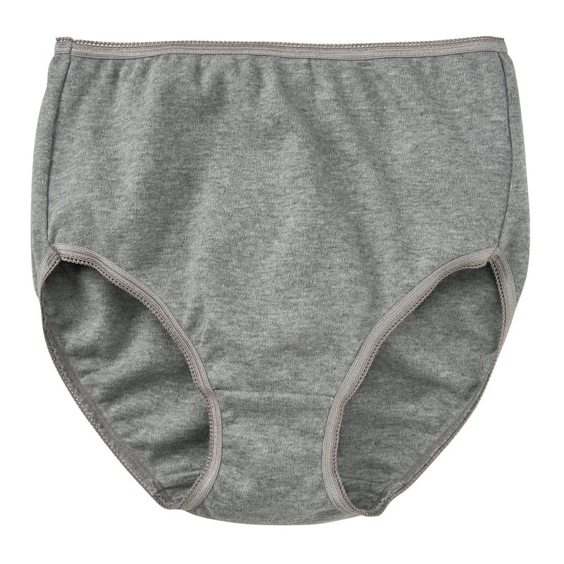 Cervin 100% Cotton Smooth Knit Deep Panties, 3 Color Set,