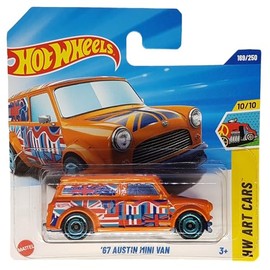 Hot Wheels - ´67 Austin Mini Van - HW Art Cars 10/10 - JBB00 - Short Card - orange - Mattel 2025-1:64