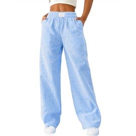 Rapbin Women's Pyjamas Pants Soft Casual Loungewear Summer 2025 Ladies Lounge Pants with Pockets Cotton Sleepwear