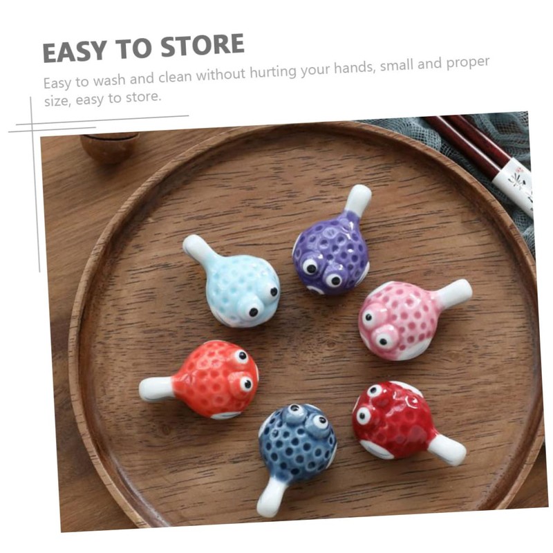 Cabilock Table Stand 6 Chopstick Rest for Puffer Fish Japanese