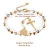 HZMAN 8.5inch St. Benedict Rosary Bead Cross Exorcism Bracelet Adjustable