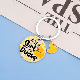 UVIBEW Duck Gifts For Girls Duck Keychain Duck Accessories For Women Friends Funny Gifts For Duck Lovers Cute Keychains Christmas Valentine's Day Small Gifts For Teenage Adult Girls