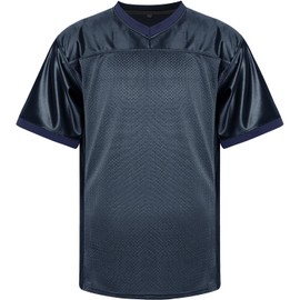 Phoneutrix Blank Football Jersey, Sports T-Shirt Hip Hop Jersey for Party (Large, Dark Blue)