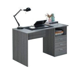 Techni Mobili RTA-8404-GRY Classic Computer Desk with Multiple Drawers, 51.2" W x 23.6" D x 29.5" H, Grey