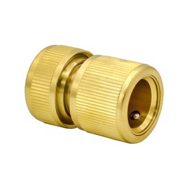 VARIOSAN Plug-in System Hose Coupling with Water Stop 13033, 3/4 Inch, Blank Brass