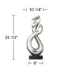 Studio 55D Open Infinity 24 1/2" High Silver Finish Modern