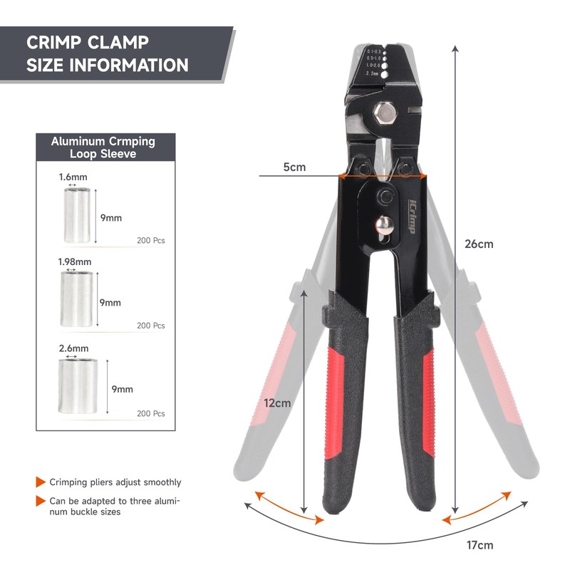 iCrimp Wire Rope Crimping Tool Swager Crimper Fishing Crimping Tool