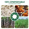 DaYammi 100% Compostable Oval Paper Plates 12 Inch, 125-Pack Heavy