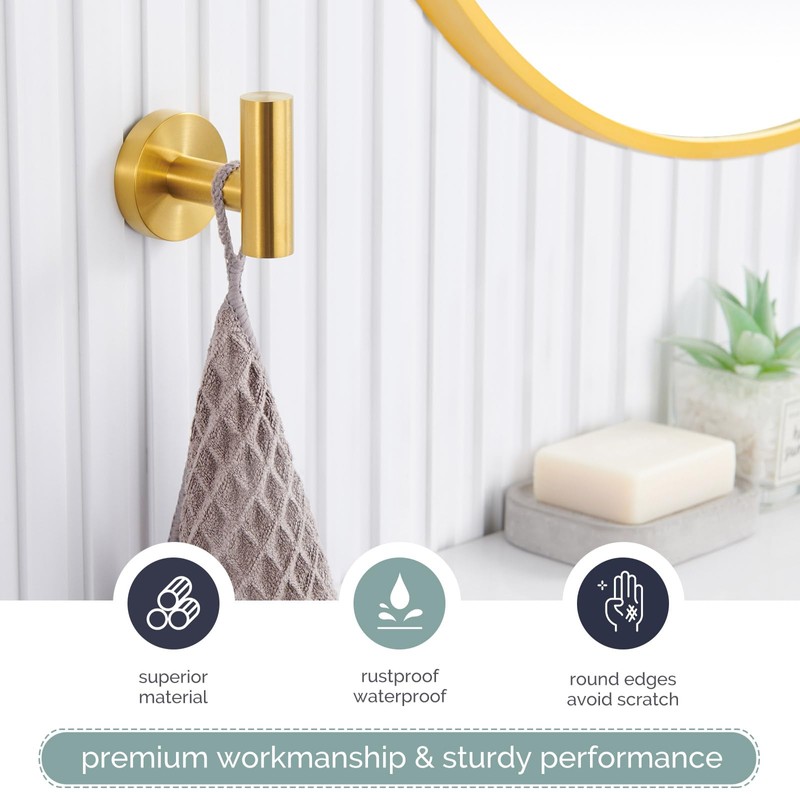 Angle Simple Bathroom Towel Hook, SUS304 Stainless Steel Bath Towel