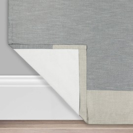 Eclipse Monty Grommet Top Curtains for Bedroom, Single Panel, 50" x 108", Ivory/Charcoal