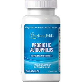 Probióticos Puritan Pride Tabletas Probióticas 100 Millones Acidophilus