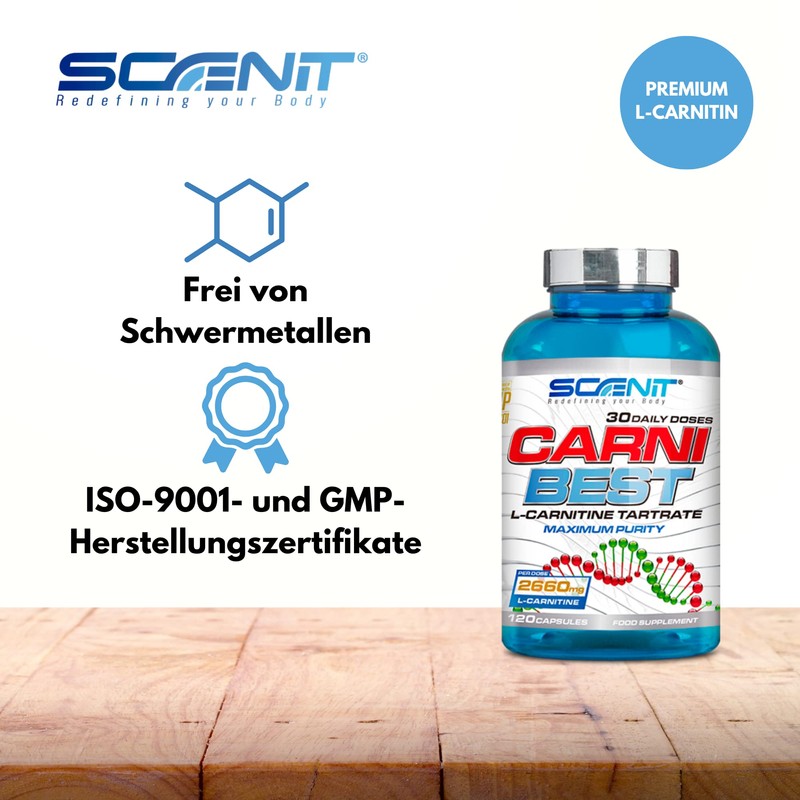CARNI BEST - L-Carnitine (2660 mg) - 120 Vegan Capsules