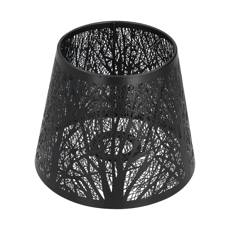 Wrought Iron Lampshade Carved Forest Tree Shaped E27 Mini Lamp