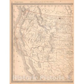 Historic Map - 1890 United States - Vintage Wall Art - 18in x 24in