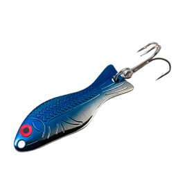 AL's Goldfish Lure Company, G200 Goldfish Freshwater Fishing Spoon Lure with Treble Hook for Trout, Salmon, Bass, Walleye, Northern Pike and Panfish. 1/4 oz. 2", #6 Hook, Neon Blue
