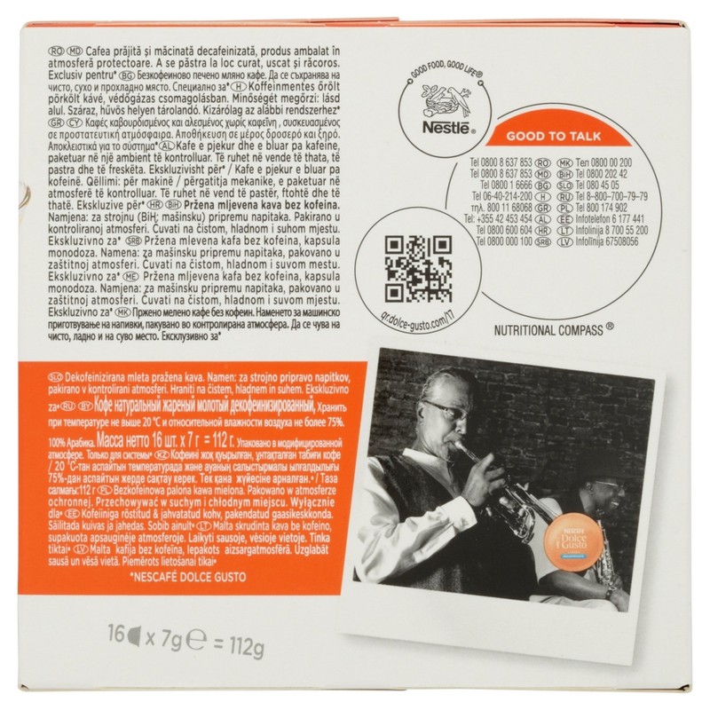 NESCAFÉ Dolce Gusto Lungo Decaff Coffee Pods, 16 Capsules (16