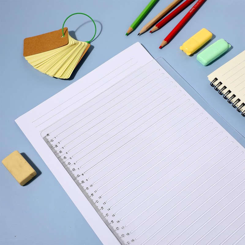 Xinjoduz 1 PCS Plastic Straight Line Stencil, 11.7"× 8.1" Clear