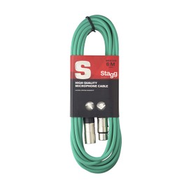 Stagg SMC6 CGR 6m XLR to XLR Microphone Cable Green