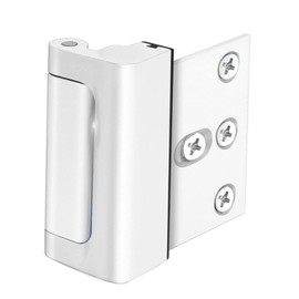 Home Security Lock Aluminum Alloy 800LBS Rust Proof Tamper Resistant Door Reinforcement Lock White