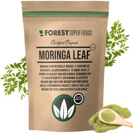 Moringa Leaf Powder 250g | Certified Organic | 2000mg Per Serve | Over 92 Nutrients and Minerals | 100% Pure Quality by Forest Super Foods