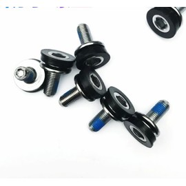 8 Pcs Bike Bolts M8, Thread Bicycle Crank Bolt, Waterproof Mountain Bike Bottom Bracket Screws, for Road Mountain Bike Square Cranksets Bottom Brackets