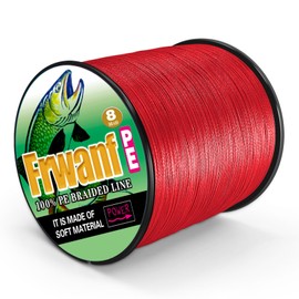 FRWANF 8 Strand Braided Fishing Line - No Fade - Zero Stretch - Low Memory, 0.1-1MM/6-300LB/100-2000M Sea Fishing, Lake Fishing, River Fishing, Saltwater, UHMWPE Fiber Fishing Line 20LB-109Yards