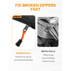 Zipper Pull Replacement Kit, 20Pcs Tool-Free Zipper Extender with Durable PU Rubber Handle and Nylon Rope, Universal Pull Tabs for Jackets Backpacks Luggage Purses Tents