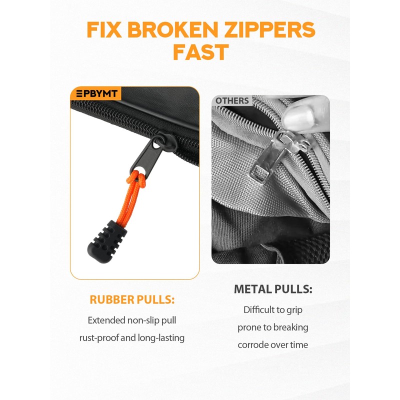 Zipper Pull Replacement Kit, 20Pcs Tool-Free Zipper Extender with Durable