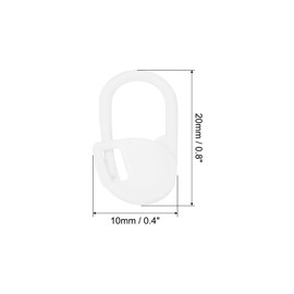 PATIKIL Crochet Stitch Markers, Pack of 100, Plastic Knitting Markers, White