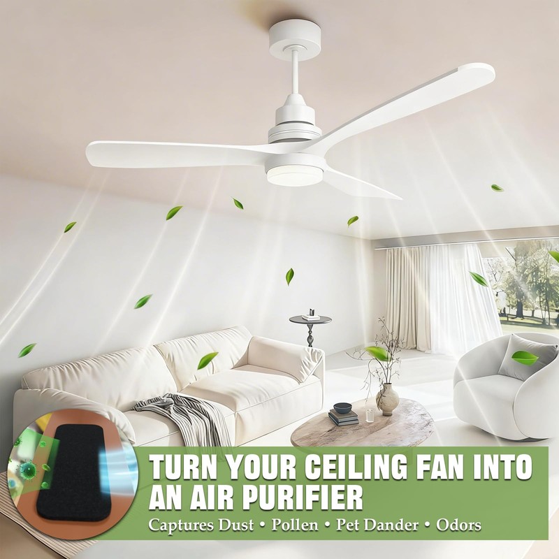 18PCS Ceiling Fan Filters For Blades,Activated Carbon Fan Air Purifier