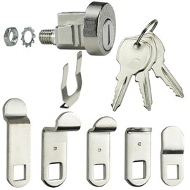 1-Pack Mailbox Lock and Key L-1172C COMP-X National Mailbox Lock C9100 Mailbox Key Lock with 3 Keys 5 Shaped Locking Plates Clockwise