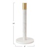 Bloomingville Modern Marble Paper Towel Holder with Brass Accent Band,