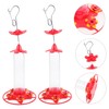 Kisangel 2pcs Hummingbird Feeder Design for Outdoor Garden and Clean