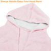 Women's Plush Fleece Long Robe with Hood, Warm Comfy Fluffy