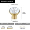 QOGRISUN 10-Pack Brass Crystal Cabinet Knobs,Glass Crystal Gold Drawer Knobs,1-1/4-Inch